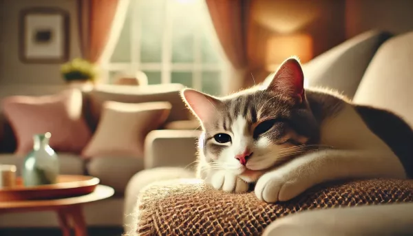 entspannte katze